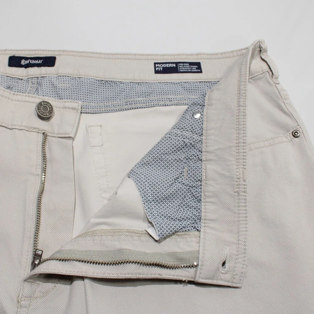 Gardeur NWT 5 Pocket Jean Cut Pants Size 44 US Modern Fit Bill-3 in Light Gray